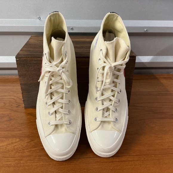 Converse X Comme de Garcons Play White Chuck Taylor All Star High Top Size 12 - Picture 5 of 8